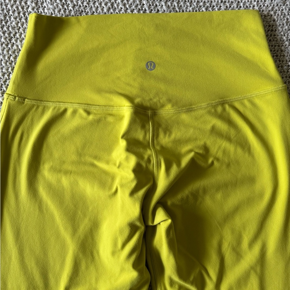 lululemon align leggings yellow double lined size 8